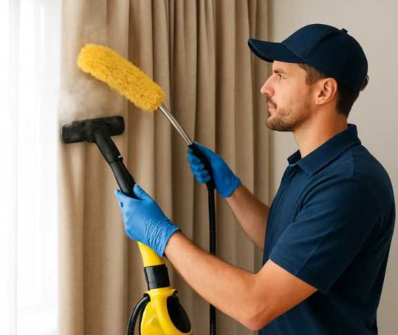 Trusted residential curtain cleaning technician Matty Curtain Cleaning upper-caboolture QLD