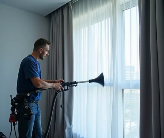 Professional commercial curtain cleaning process equipment Matty Curtain Cleaning upper-caboolture