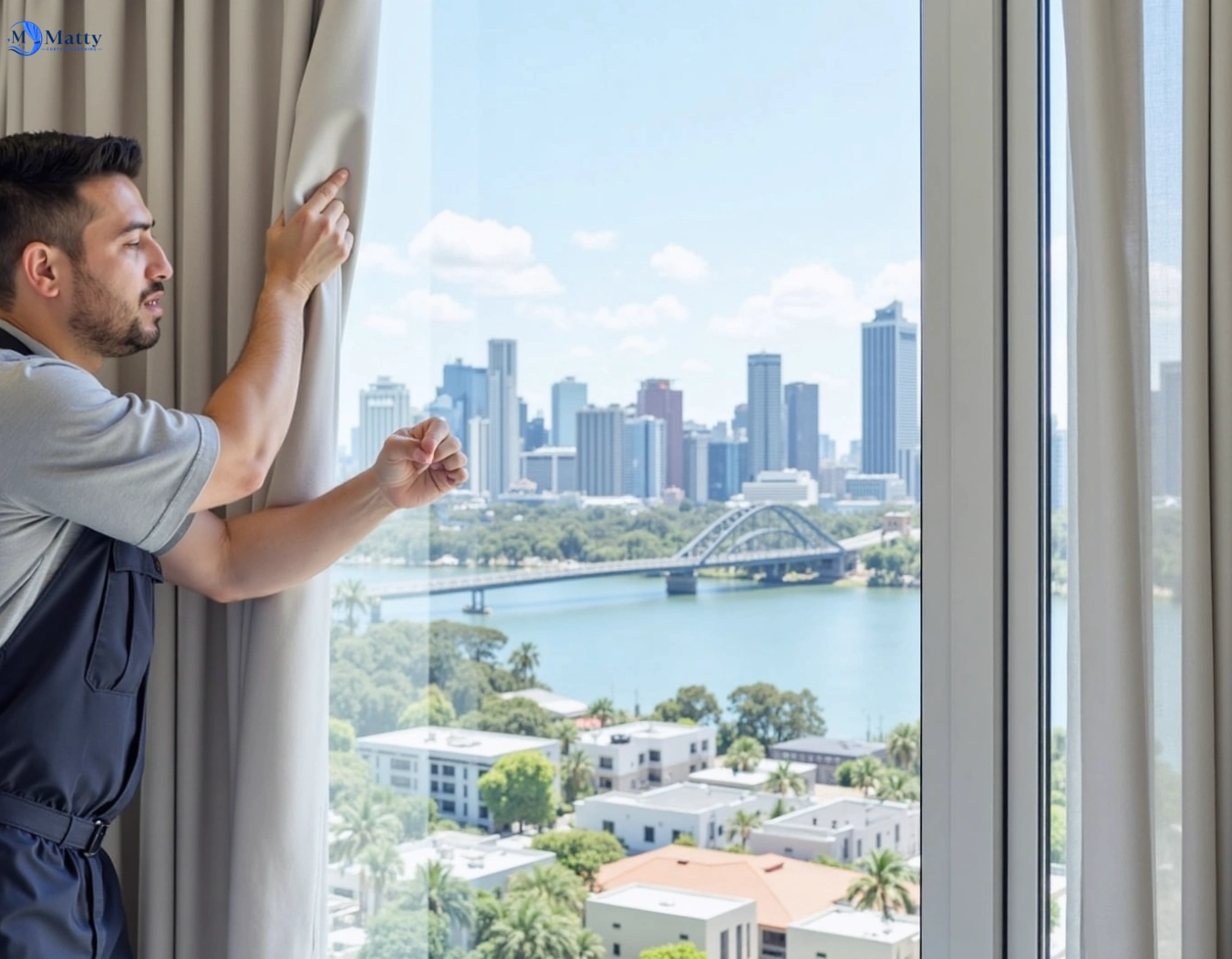 Professional curtain steam cleaning service upper-caboolture QLD by Matty Curtain Cleaning