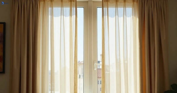 Dusty and dull curtains in upper-caboolture before steam cleaning